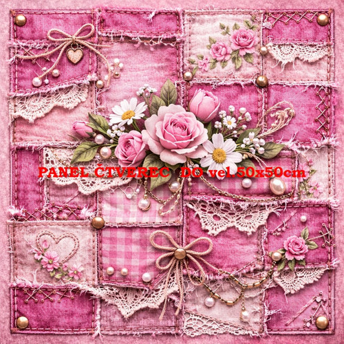 Bavlněný panel 10x10 cm