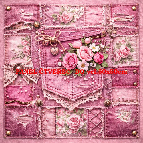 Bavlněný panel 10x10 cm