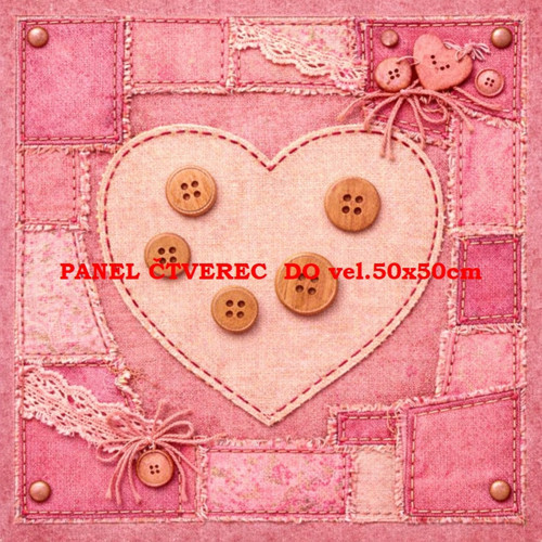 Bavlněný panel 10x10 cm — foto 1