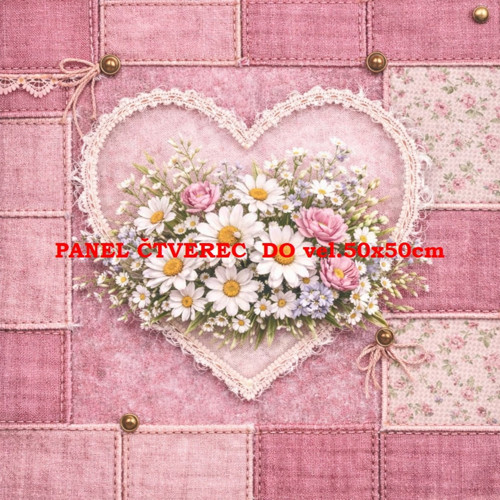 Bavlněný panel 10x10 cm — foto 1