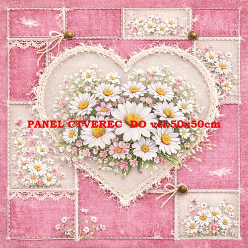 Bavlněný panel 10x10 cm — foto 1