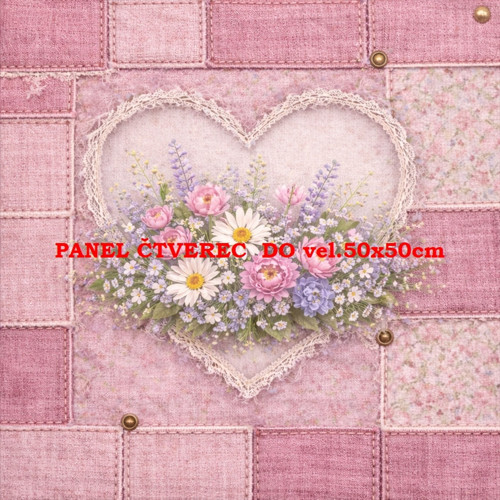 Bavlněný panel 10x10 cm