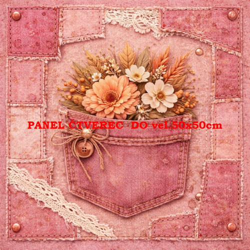 Bavlněný panel 10x10 cm