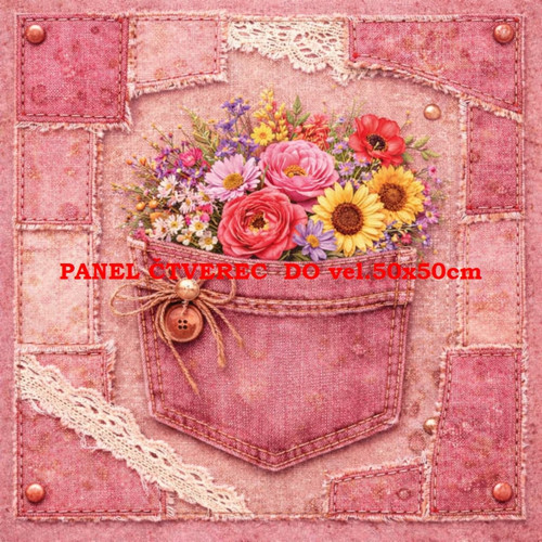 Bavlněný panel 10x10 cm