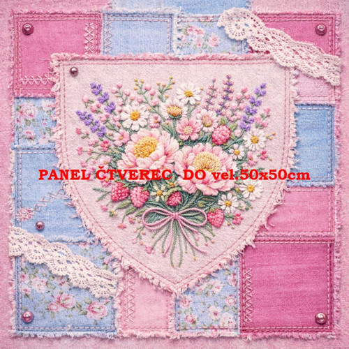 Bavlněný panel 10x10 cm