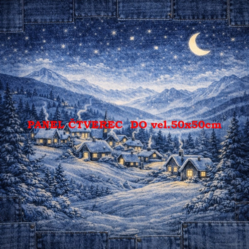 Bavlněný panel 10x10 cm — foto 1