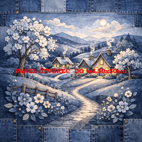 Bavlněný panel 10x10 cm