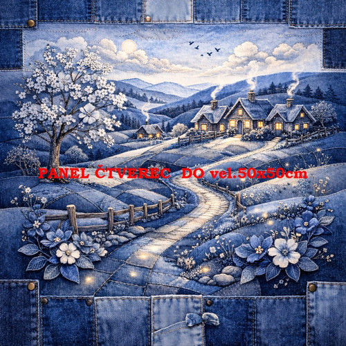 Bavlněný panel 10x10 cm