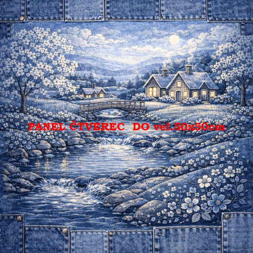 Bavlněný panel 10x10 cm — foto 1