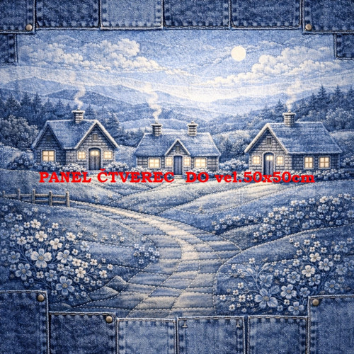 Bavlněný panel 10x10 cm — foto 1