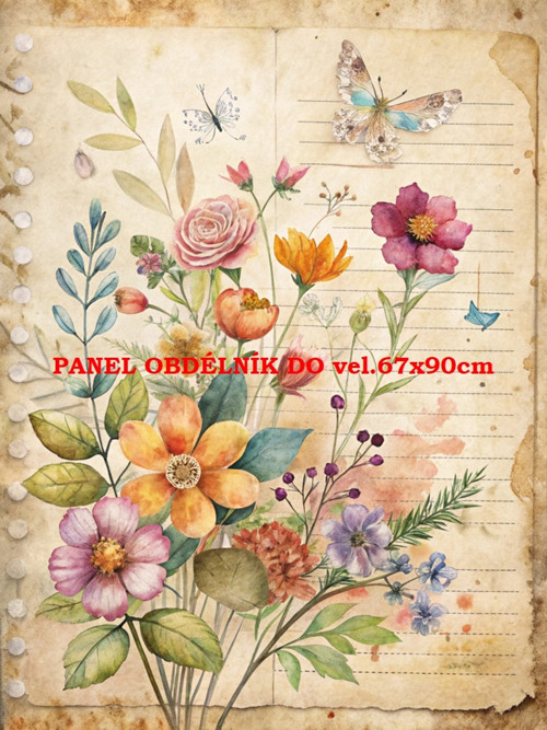 Bavlněný panel 7x10 cm