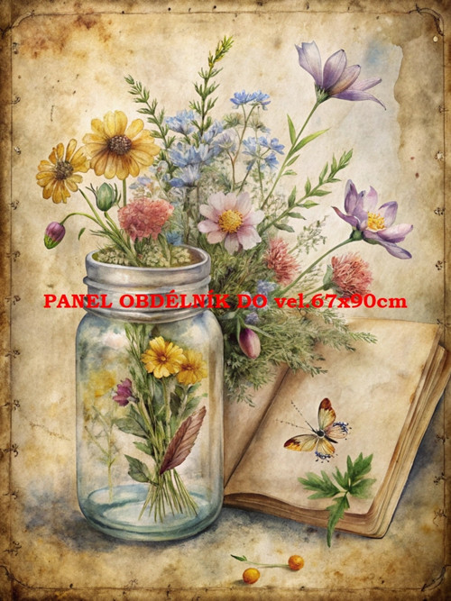 Bavlněný panel 7x10 cm