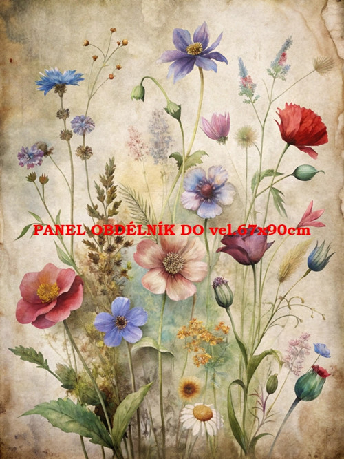 Bavlněný panel 7x10 cm