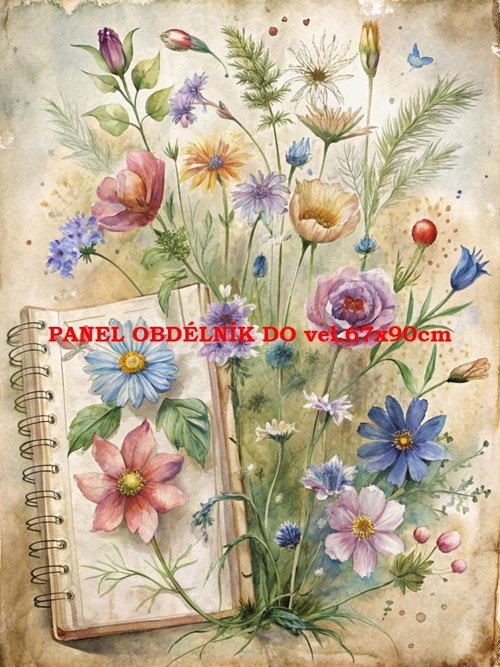 Bavlněný panel 7x10 cm