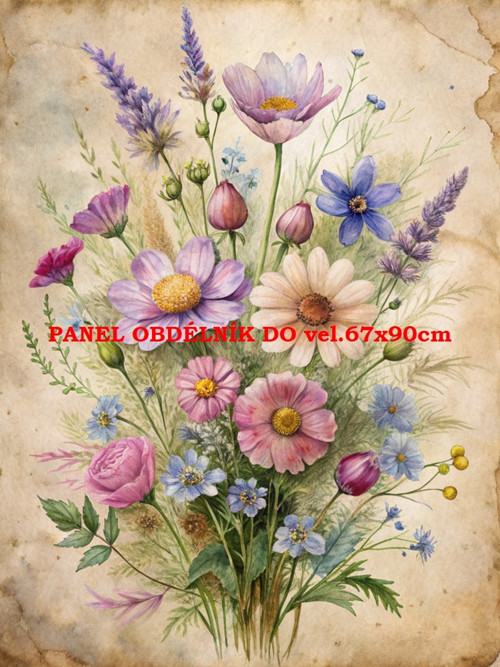 Bavlněný panel 7x10 cm
