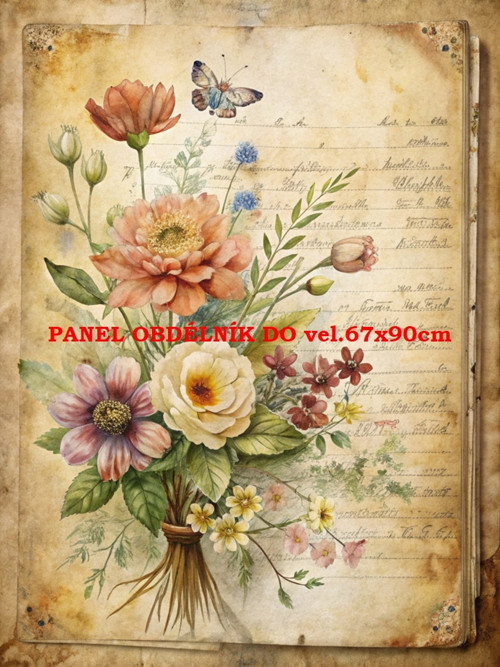 Bavlněný panel 7x10 cm