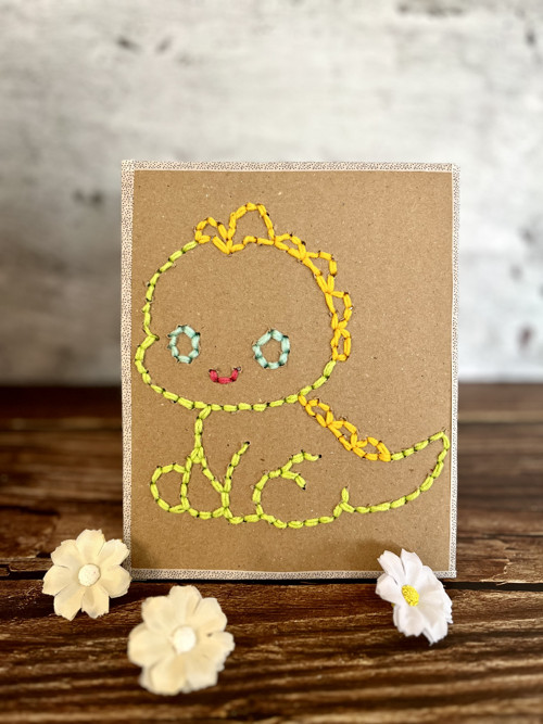 DIY vyšívání — DINOSAURUS