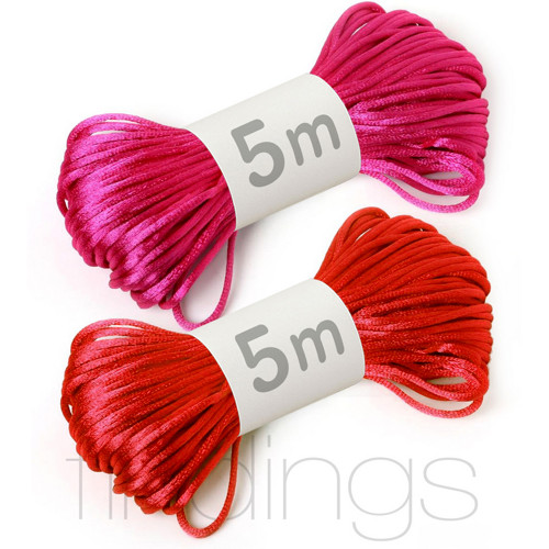 Satén 1,5mm šňůrka / Svazek 5m / Barva PINK