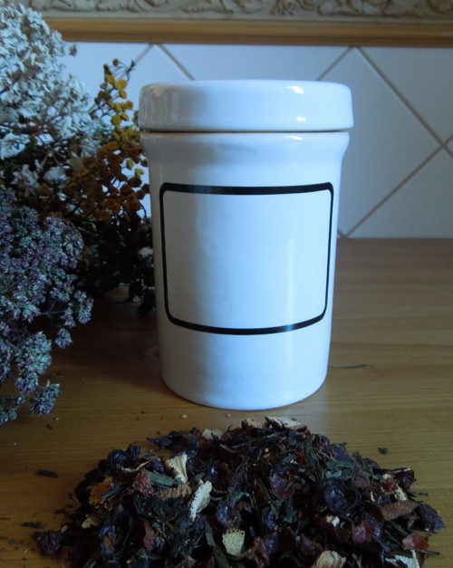 Stará značená porcelánová dóza - stojatka
