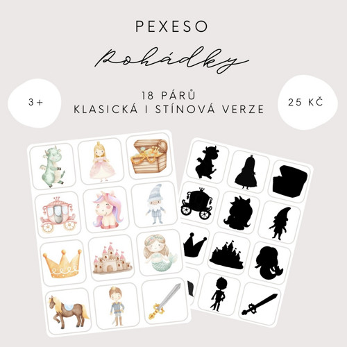 Pexeso - pohádky (PDF - tisk)