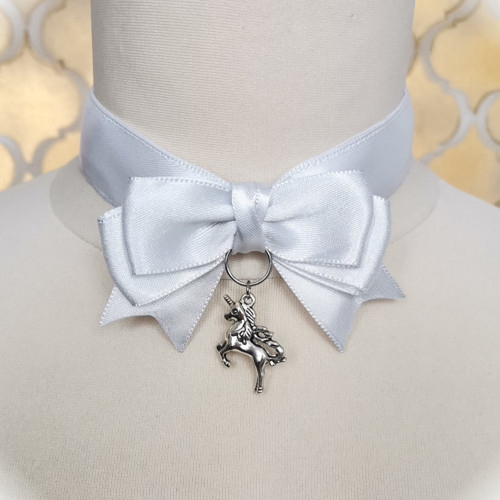 Choker Lucky Charm Bow jednorožec