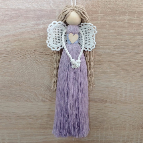 Macramé andělka, 23 cm