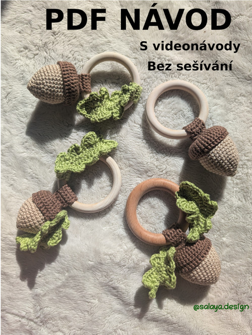 PDF Návod na háčkované kousátko Žalud s listem