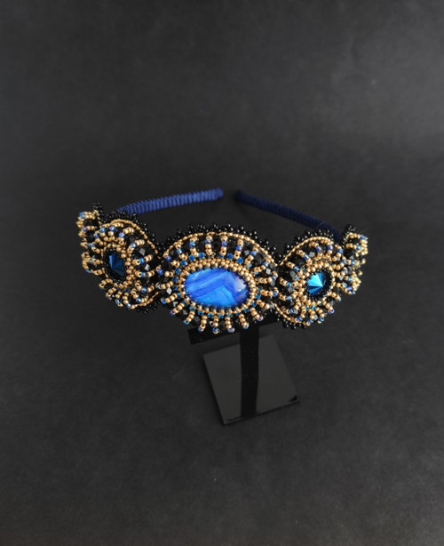 NYXIA-Beaded Embroidery čelenka