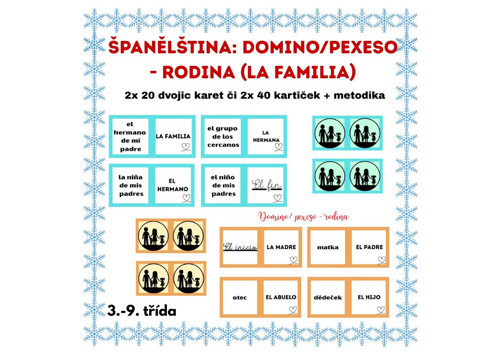 Španělština: domino/ pexeso - rodina (la familia)