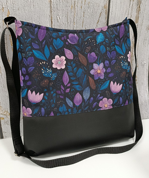 Crossbody ( Fialové kvietky )