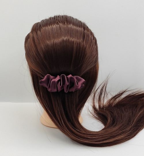 Spona do vlasů scrunchie tmavě vínová