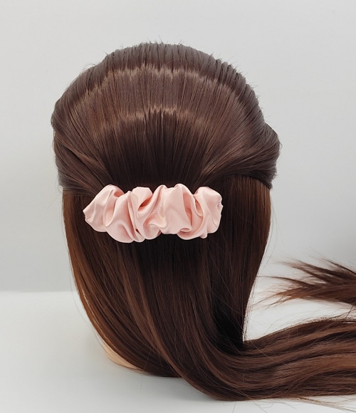 Spona do vlasů scrunchie pudrová