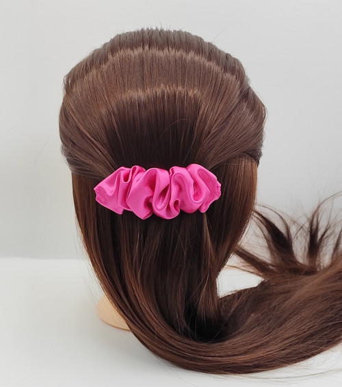 Spona do vlasů scrunchie fuchsiová