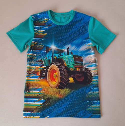 Tričko s kr. rukávem, traktor -vel. 128