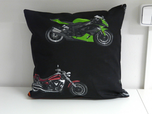 Povlak na polštář - motorky