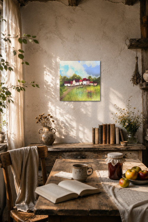 Reprodukce na plátně "Za humny" 30x30