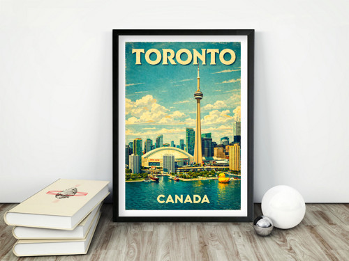 Toronto - retro, starý, vintage plakát, tisk