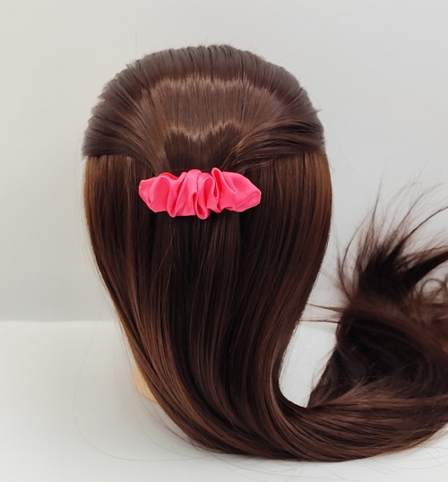 Spona do vlasů scrunchie pink 8 cm — foto 1