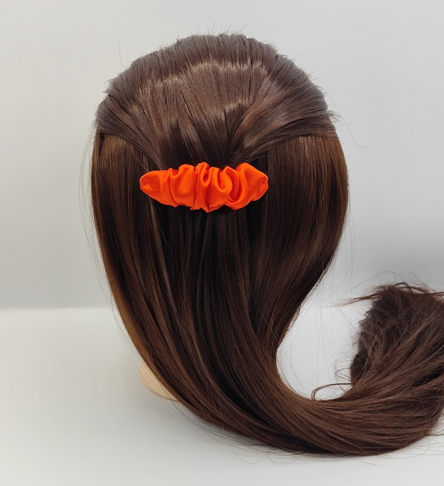Spona do vlasů scrunchie červená 8 cm