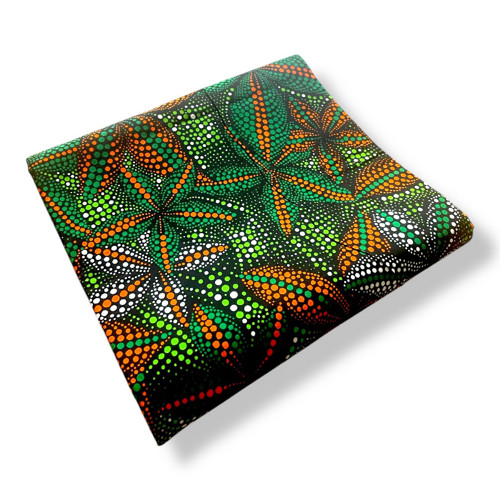 Africká látka se stylizovanými květy