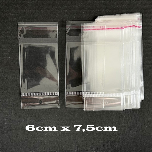 PP sáček s lepící klopou - 6cmx7,5cm - bal.100ks