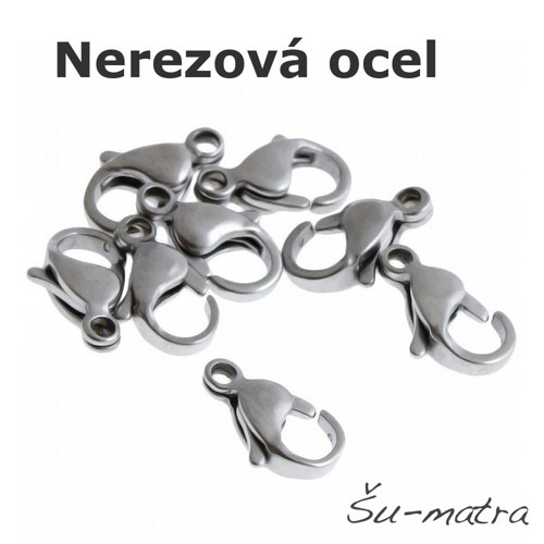 Karabinka 15 mm z nerezové oceli (30 ks)