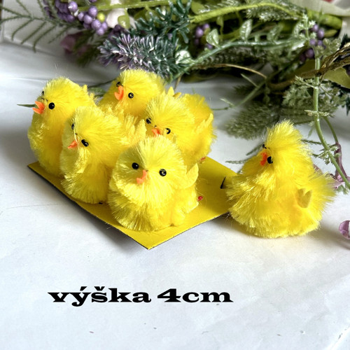 Velikonoční dekorační kuřátko - 4cm - 1ks