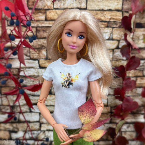 Víla - tričko pro Barbie, bílé — foto 1