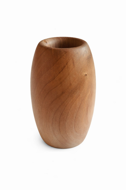 Dřevěná váza – ořech, průměr 8 cm, výška 12 cm