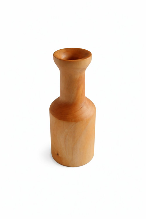 Dřevěná váza – bříza, průměr 4 cm, výška 9 cm