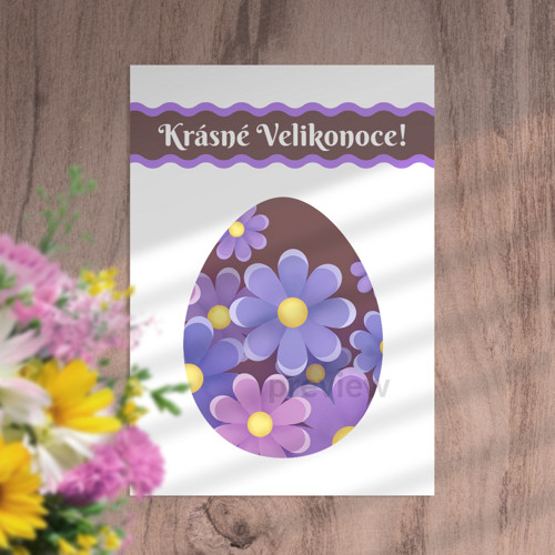 Velikonoční přání Floral gentle - fialky téměž