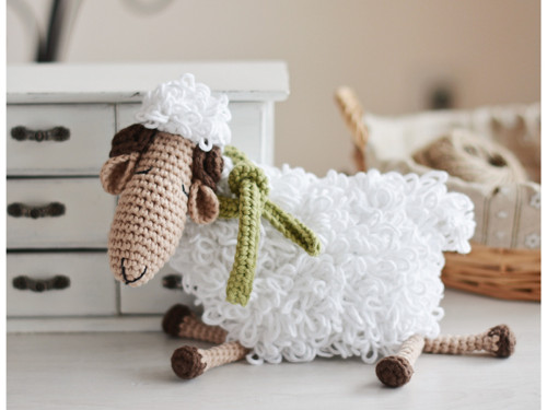 Beránek – návod na háčkování, amigurumi ovečka PDF