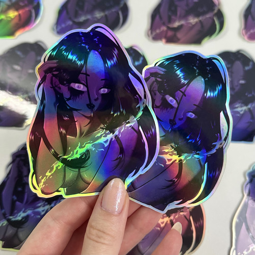 Holografická samolepka Rainbow Demon