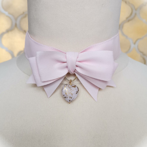 Choker Golden Heart růžová